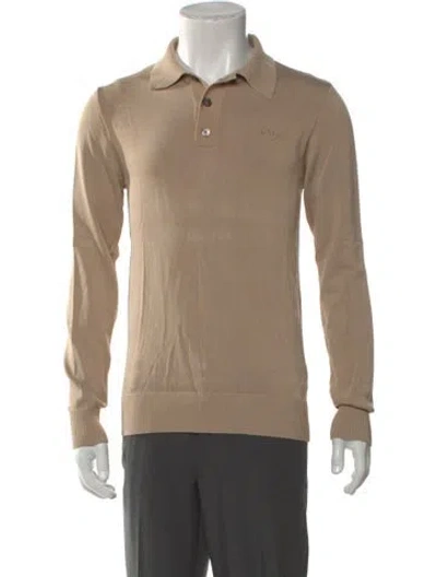 Pre-owned Ser.o.ya Mock Neck Long Sleeve Polo Sweater In Neutral