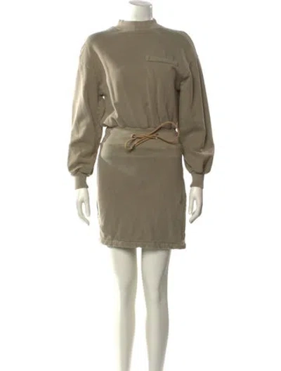 Pre-owned Ser.o.ya Mock Neck Mini Dress In Brown