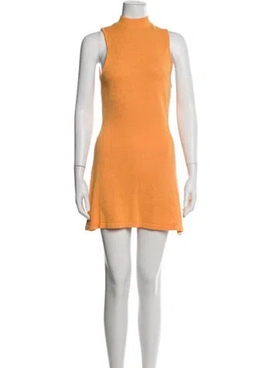 Pre-owned Ser.o.ya Mock Neck Mini Dress In Orange