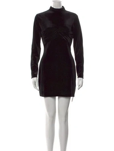 Pre-owned Ser.o.ya Mock Neck Mini Dress W/ Tags In Black