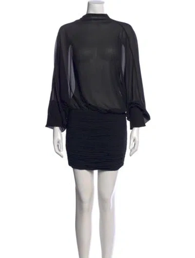 Pre-owned Ser.o.ya Mock Neck Mini Dress W/ Tags In Black