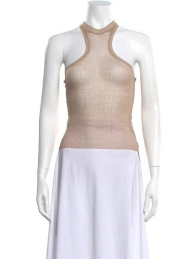 Pre-owned Ser.o.ya Mock Neck Sleeveless Top In Neutrals