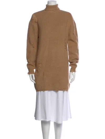 Pre-owned Ser.o.ya Mock Neck Sweater In Brown