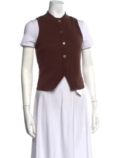 Pre-owned Ser.o.ya Mock Neck Sweater In Brown