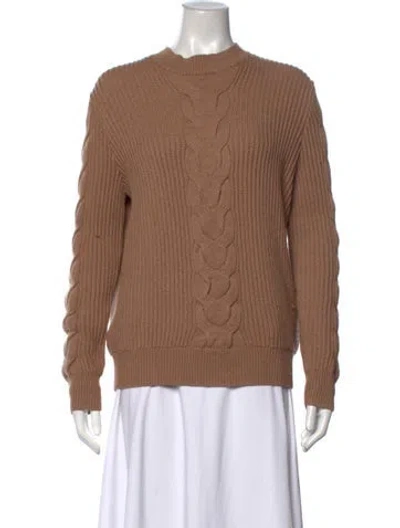 Pre-owned Ser.o.ya Mock Neck Sweater In Brown