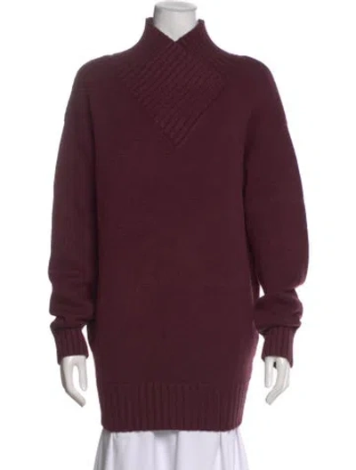 Pre-owned Ser.o.ya Mock Neck Sweater In Burgundy