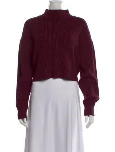 Pre-owned Ser.o.ya Mock Neck Sweater In Burgundy
