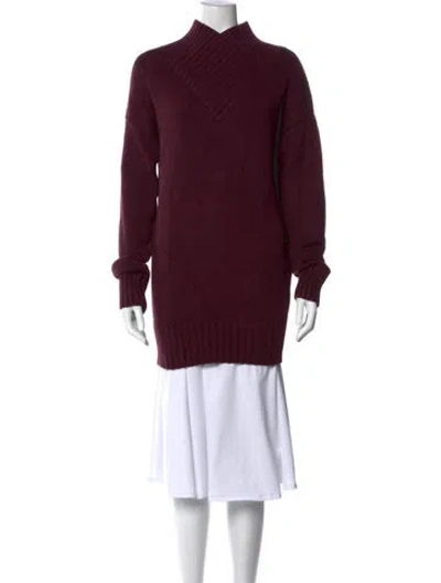 Pre-owned Ser.o.ya Mock Neck Sweater In Burgundy