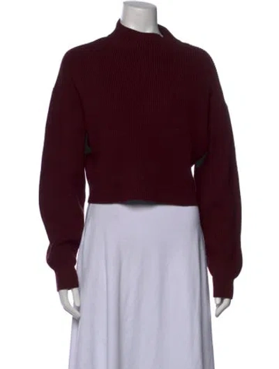 Pre-owned Ser.o.ya Mock Neck Sweater In Burgundy