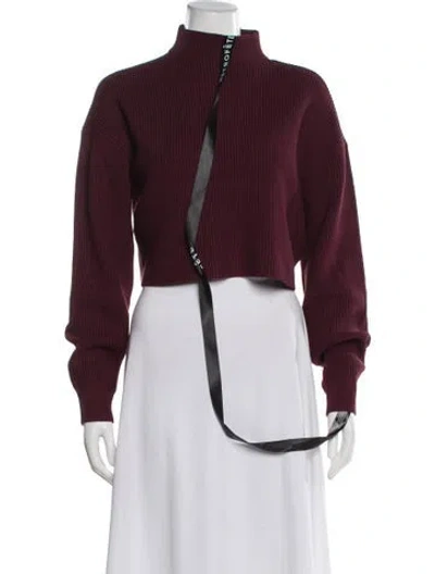Pre-owned Ser.o.ya Mock Neck Sweater W/ Tags In Burgundy