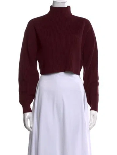 Pre-owned Ser.o.ya Mock Neck Sweater W/ Tags In Burgundy
