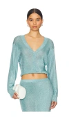 Ser.o.ya Moni Metallic Cardigan Top
