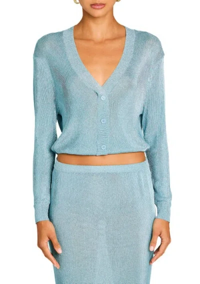 Ser.o.ya Moni Metallic Knit Cardigan Top