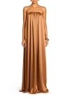 Ser.o.ya Monique Satin Maxi Dress In Terracotta