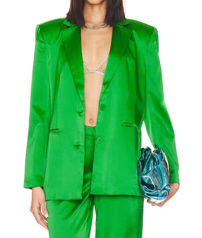 Ser.o.ya Motlee Silk Blazer In Green