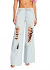 Ser.o.ya Mountain Low Risewide Leg Jeans In Skylight