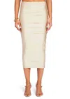 Ser.o.ya Muriel Bandage Midi Skirt In Gold In Neutral