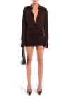 Ser.o.ya Myla Mini Dress In Ash Brown