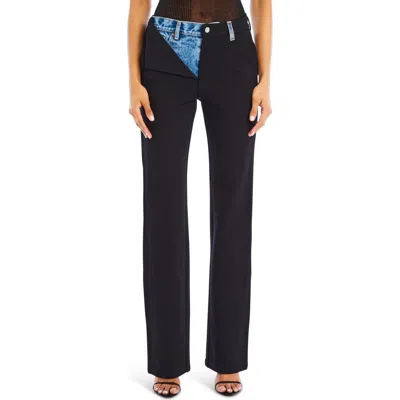 Ser.o.ya Natalie Pant In Black/denim