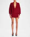 Ser.o.ya Neva Knit Sweater Dress In Ruby Red
