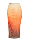 Ser.o.ya Nia Mesh Midi Skirt In Sunset Palm In Sunset Palm