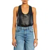 Ser.o.ya Nina Vegan Leather Bodysuit In Black