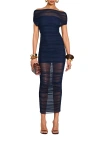Ser.o.ya Noel Ruched Off-shoulder Dress In Sapphire