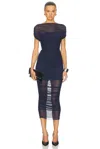 Ser.o.ya Noel Ruched Off-shoulder Dress In Sapphire