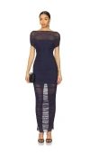 Ser.o.ya Noel Ruched Off-shoulder Dress In 天蓝
