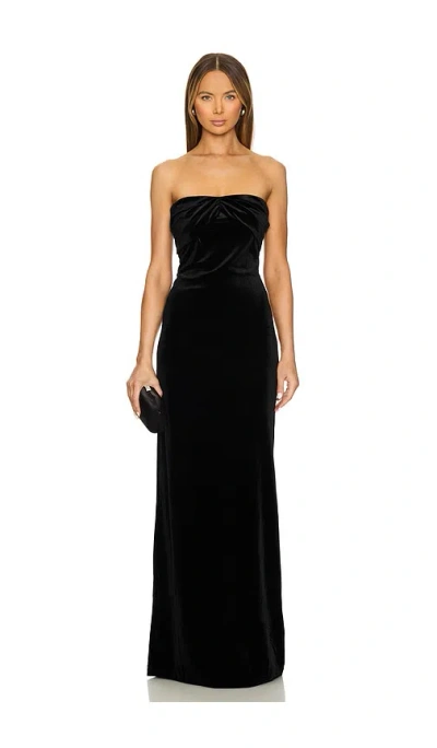 Ser.o.ya Noela Velvet Gown In Black