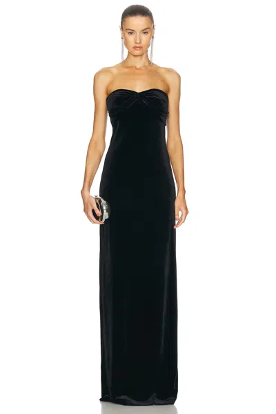 Ser.o.ya Noela Velvet Gown In Black