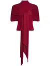 Ser.o.ya Noemi Knit Tie Top In Red