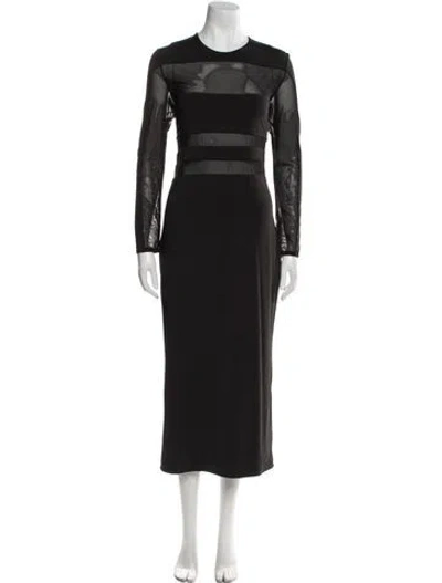 Pre-owned Ser.o.ya Nylon Long Dress In Black