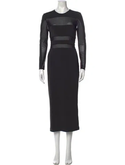 Pre-owned Ser.o.ya Nylon Midi Length Dress W/ Tags In Black