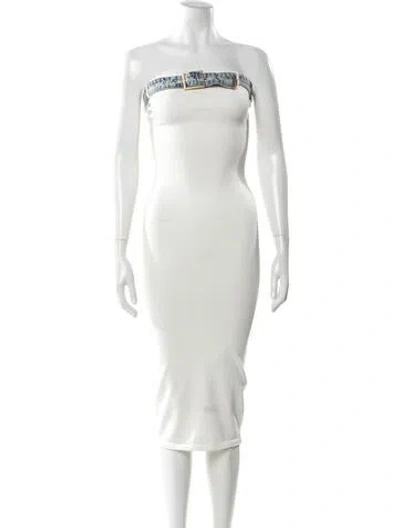 Pre-owned Ser.o.ya Nylon Midi Length Dress In White