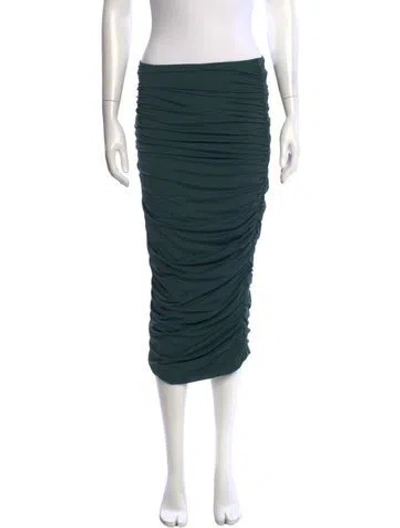 Pre-owned Ser.o.ya Nylon Midi Length Skirt In Green