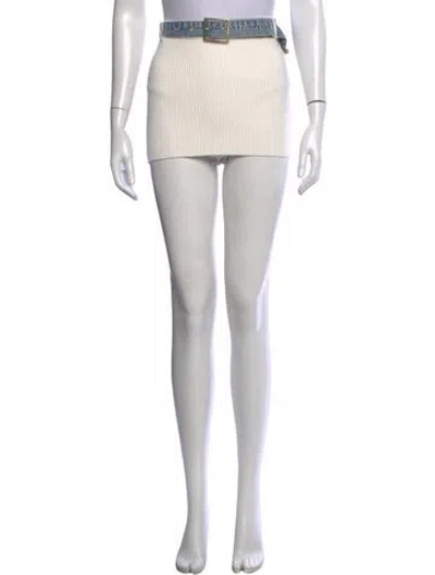 Pre-owned Ser.o.ya Nylon Mini Skirt In White