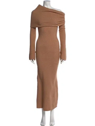 Pre-owned Ser.o.ya Off-the-shoulder Long Dress W/ Tags In Neutral