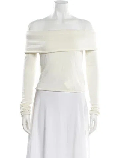 Pre-owned Ser.o.ya Off-the-shoulder Long Sleeve Top W/ Tags In Neutral