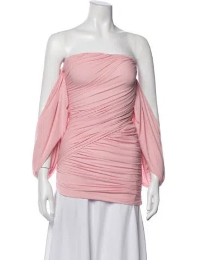 Pre-owned Ser.o.ya Off-the-shoulder Long Sleeve Top W/ Tags In Pink