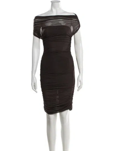 Pre-owned Ser.o.ya Off-the-shoulder Mini Dress W/ Tags In Brown