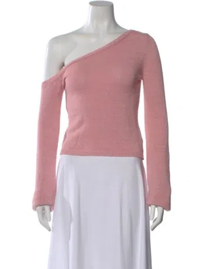 Pre-owned Ser.o.ya Off-the-shoulder Sweater In Pink