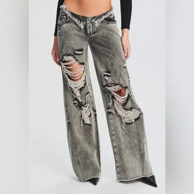 Ser.o.ya Ollie Low Rise Jeans In Grey In Black