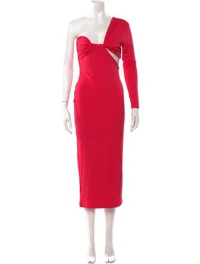 Pre-owned Ser.o.ya One-shoulder Midi Length Dress W/ Tags In Pink