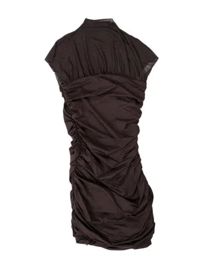Pre-owned Ser.o.ya One-shoulder Mini Dress In Brown