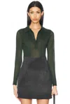 Ser.o.ya Paige Polo Top In Forest Green In Forest Green