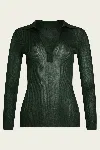 Ser.o.ya Paige Polo Top In Forest Green