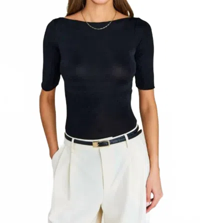 Ser.o.ya Panna Short Sleeve Bodysuit In Black