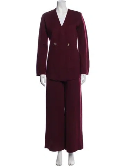 Pre-owned Ser.o.ya Pant Set In Burgundy