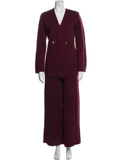 Pre-owned Ser.o.ya Pant Set In Burgundy